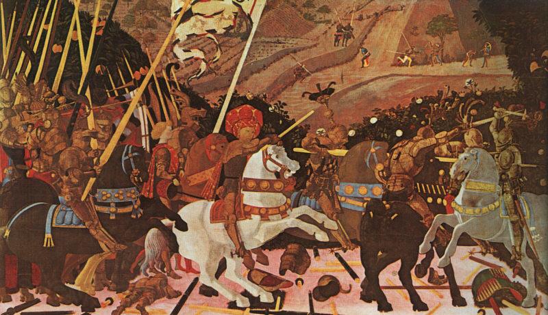 Paolo Ucello Niccolo Mauruzi da Tolentino at The Battle of San Romano Spain oil painting art